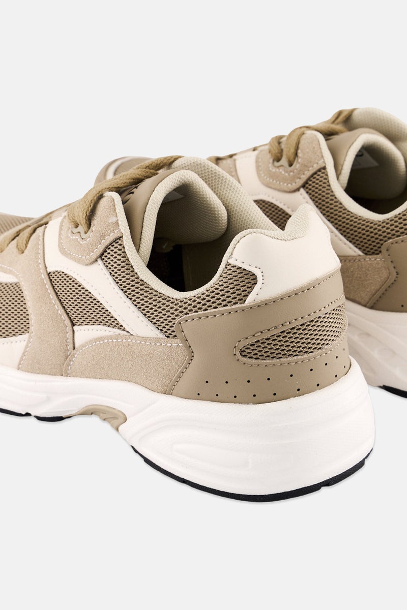 XOXO Women Lace Up Textile Casual Shoes, Khaki - Image 2